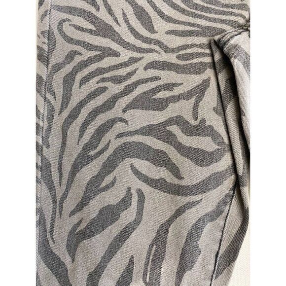 Skinny Ankle Jeans Juniors' 0 24 XS Gray Zebra Animal Print Stretchy Pockets NEW - Picture 7 of 11
